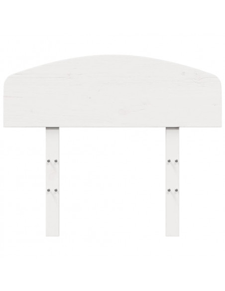 Testiera Bianca 75 cm in Legno Massello di Pino