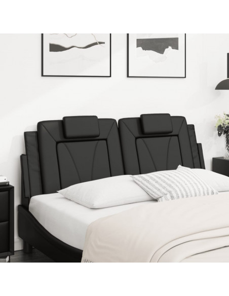 Cuscino Testiera Nero 120 cm in Similpelle