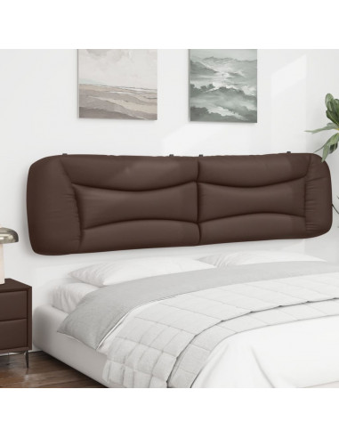 Cuscino Testiera Marrone 200 cm in Similpelle