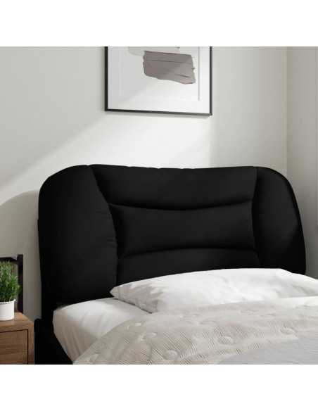 Cuscino Testiera Nero 90 cm in Tessuto
