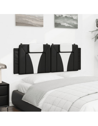 Cuscino Testiera Nero e Bianco 120 cm in Similpelle