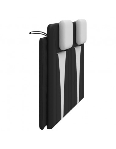 Cuscino Testiera Nero e Bianco 120 cm in Similpelle