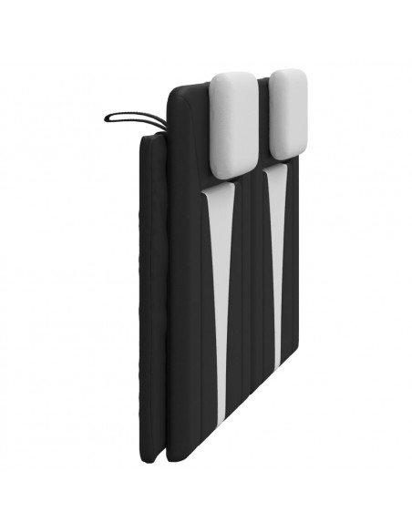 Cuscino Testiera Nero e Bianco 120 cm in Similpelle