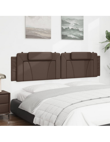 Cuscino Testiera Marrone 200 cm in Similpelle