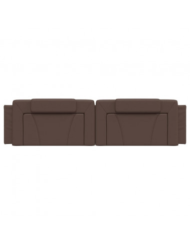 Cuscino Testiera Marrone 200 cm in Similpelle