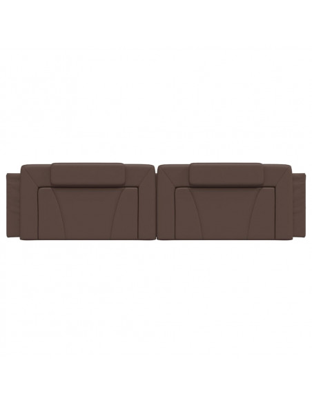 Cuscino Testiera Marrone 200 cm in Similpelle