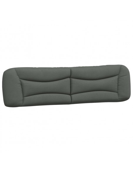 Cuscino Testiera Grigio Scuro 200 cm in Tessuto