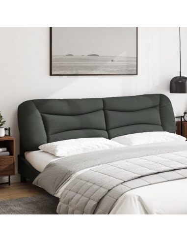 Cuscino Testiera Grigio Scuro 200 cm in Tessuto