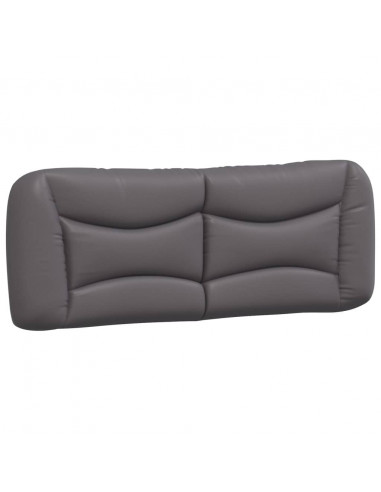 Cuscino Testiera Grigio 120 cm in Similpelle