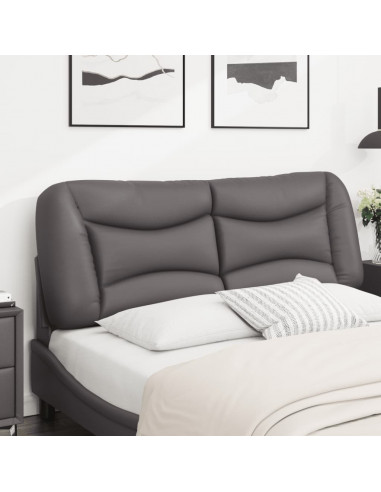 Cuscino Testiera Grigio 120 cm in Similpelle