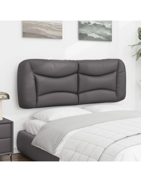 Cuscino Testiera Grigio 120 cm in Similpelle