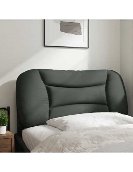 Cuscino Testiera Grigio Scuro 90 cm in Tessuto