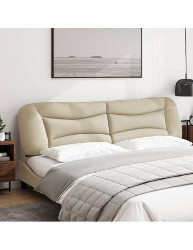 Cuscino Testiera Crema 200 cm in Tessuto