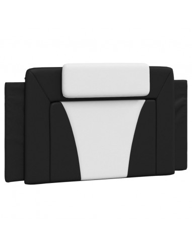 Cuscino Testiera Nero e Bianco 100 cm in Similpelle