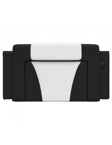 Cuscino Testiera Nero e Bianco 100 cm in Similpelle