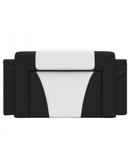 Cuscino Testiera Nero e Bianco 100 cm in Similpelle