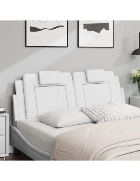 Cuscino Testiera Bianco 120 cm in Similpelle