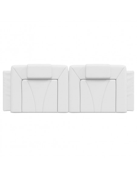 Cuscino Testiera Bianco 120 cm in Similpelle