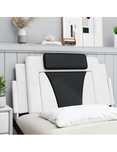 Cuscino Testiera Nero e Bianco 100 cm in Similpelle