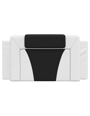 Cuscino Testiera Nero e Bianco 100 cm in Similpelle