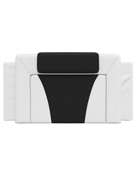 Cuscino Testiera Nero e Bianco 100 cm in Similpelle