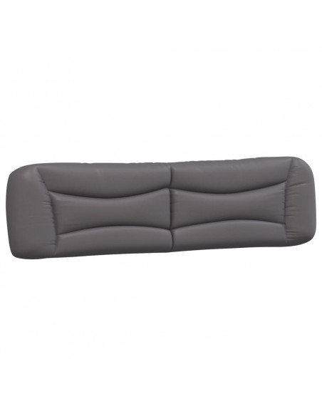 Cuscino Testiera Grigio 200 cm in Similpelle