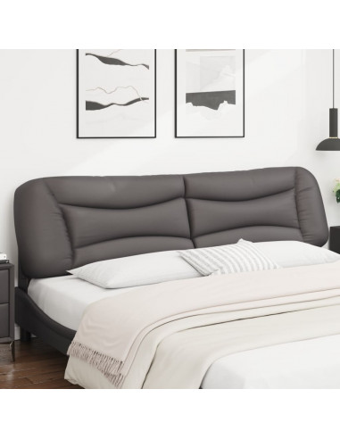 Cuscino Testiera Grigio 200 cm in Similpelle