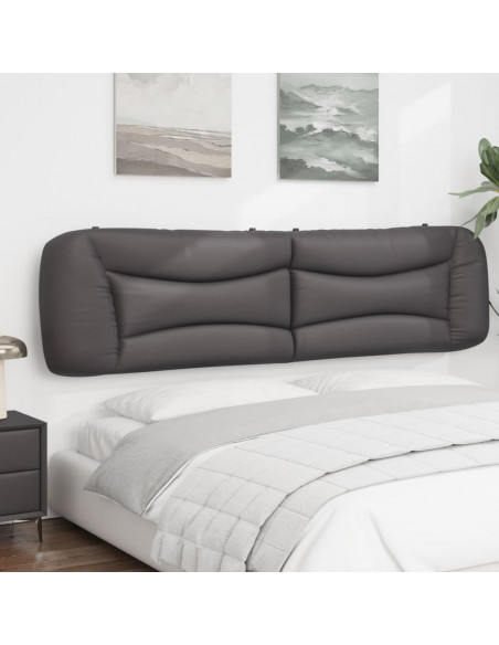 Cuscino Testiera Grigio 200 cm in Similpelle