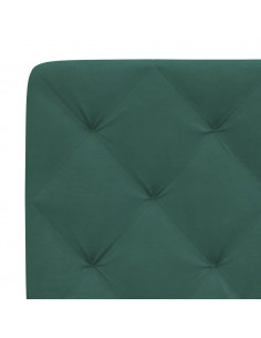 Letto con Materasso Verde Scuro 120x200 cm in Velluto