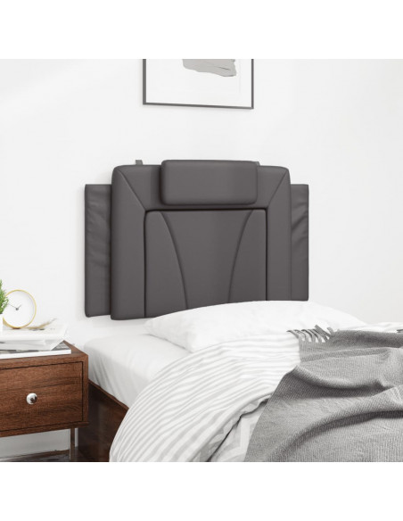 Cuscino Testiera Grigio 80 cm in Similpelle