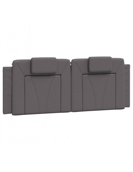 Cuscino Testiera Grigio 120 cm in Similpelle
