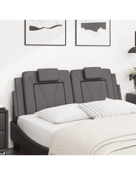 Cuscino Testiera Grigio 120 cm in Similpelle