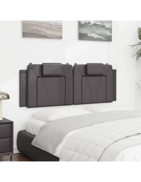 Cuscino Testiera Grigio 120 cm in Similpelle