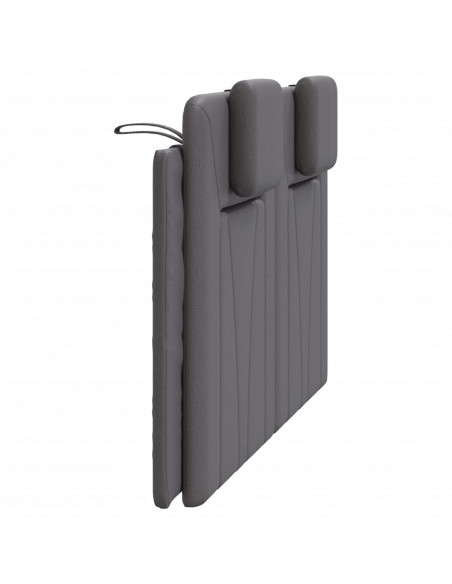 Cuscino Testiera Grigio 120 cm in Similpelle