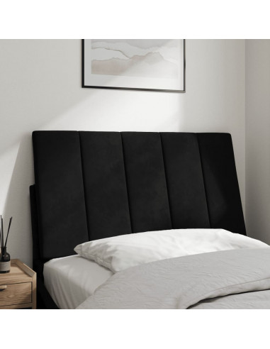 Cuscino Testiera Nero 90 cm in Velluto
