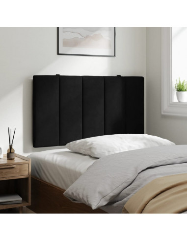 Cuscino Testiera Nero 90 cm in Velluto