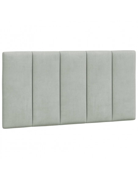 Cuscino Testiera Grigio Chiaro 100 cm in Velluto