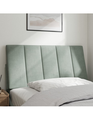 Cuscino Testiera Grigio Chiaro 100 cm in Velluto