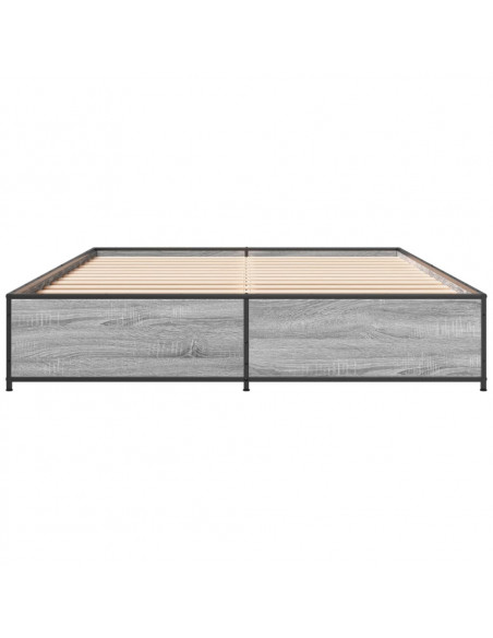 Giroletto Grigio Sonoma 140x200 cm in Legno Multistrato Metallo