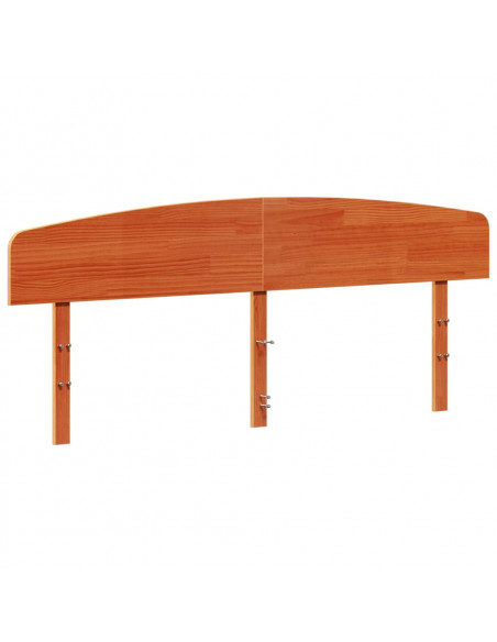 Testiera Marrone Cera 180 cm in Legno Massello di Pino