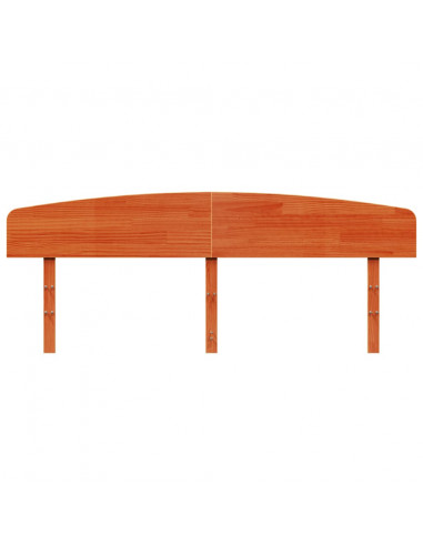 Testiera Marrone Cera 180 cm in Legno Massello di Pino