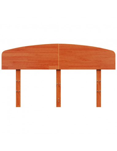 Testiera Marrone Cera 140 cm in Legno Massello di Pino