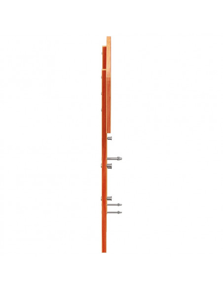 Testiera Marrone Cera 140 cm in Legno Massello di Pino