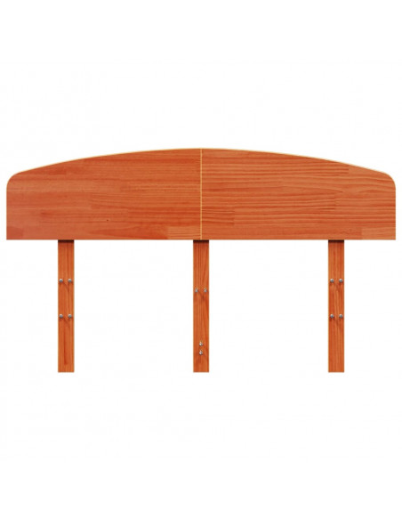Testiera Marrone Cera 120 cm in Legno Massello di Pino