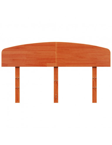 Testiera Marrone Cera 150 cm in Legno Massello di Pino