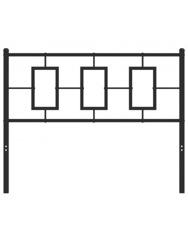 Testiera in Metallo Nero 107 cm