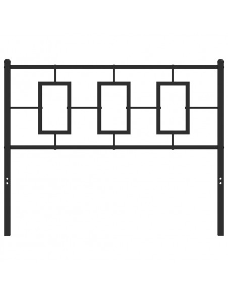 Testiera in Metallo Nero 107 cm