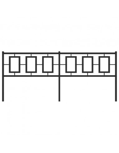 Testiera in Metallo Nero 193 cm