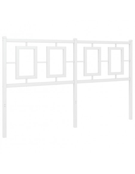 Testiera in Metallo Bianco 135 cm