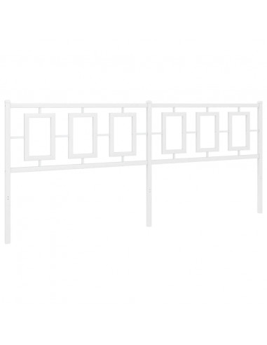 Testiera in Metallo Bianco 193 cm